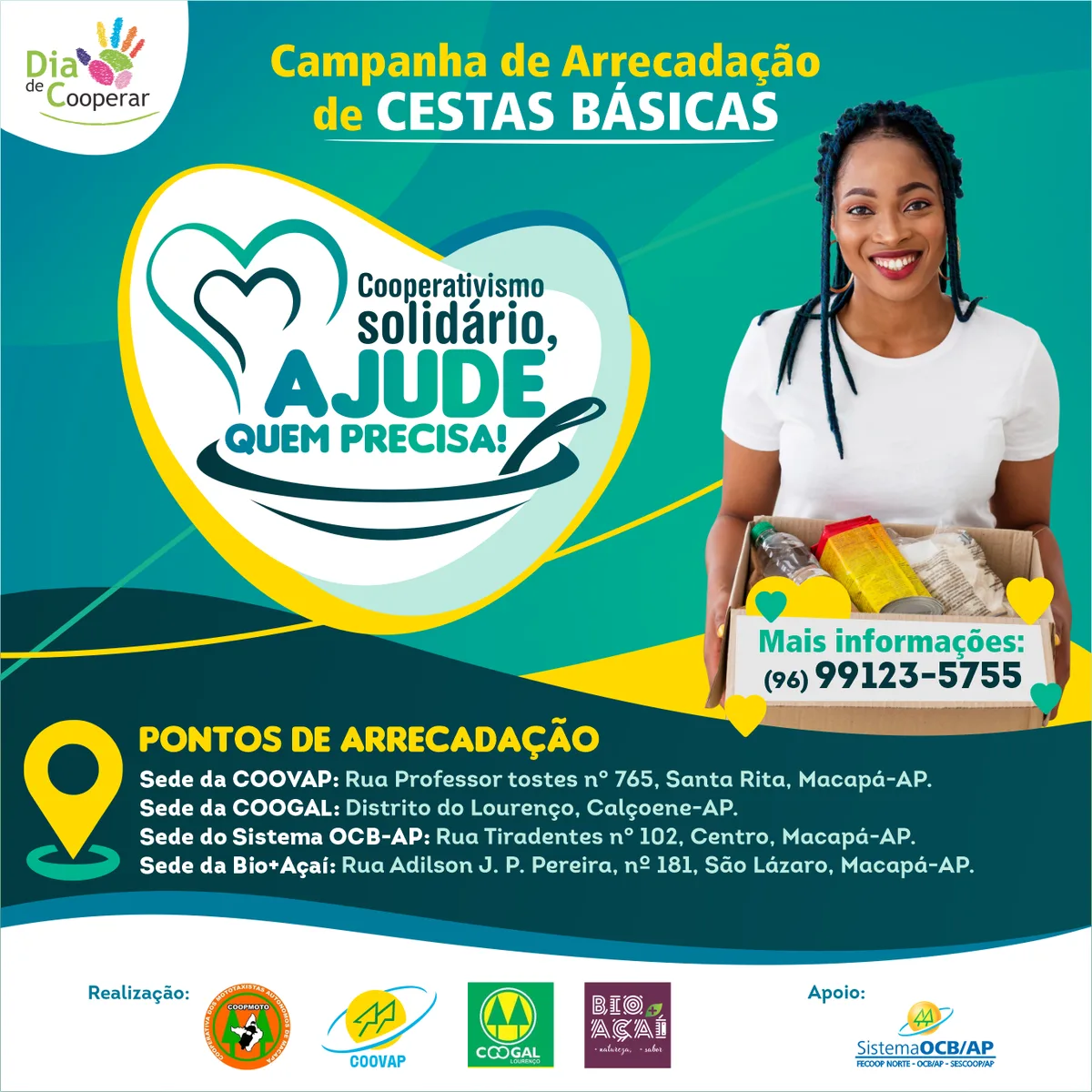 Cooperativas levantam a bandeira da solidariedade em prol do cooperativismo Amapaense