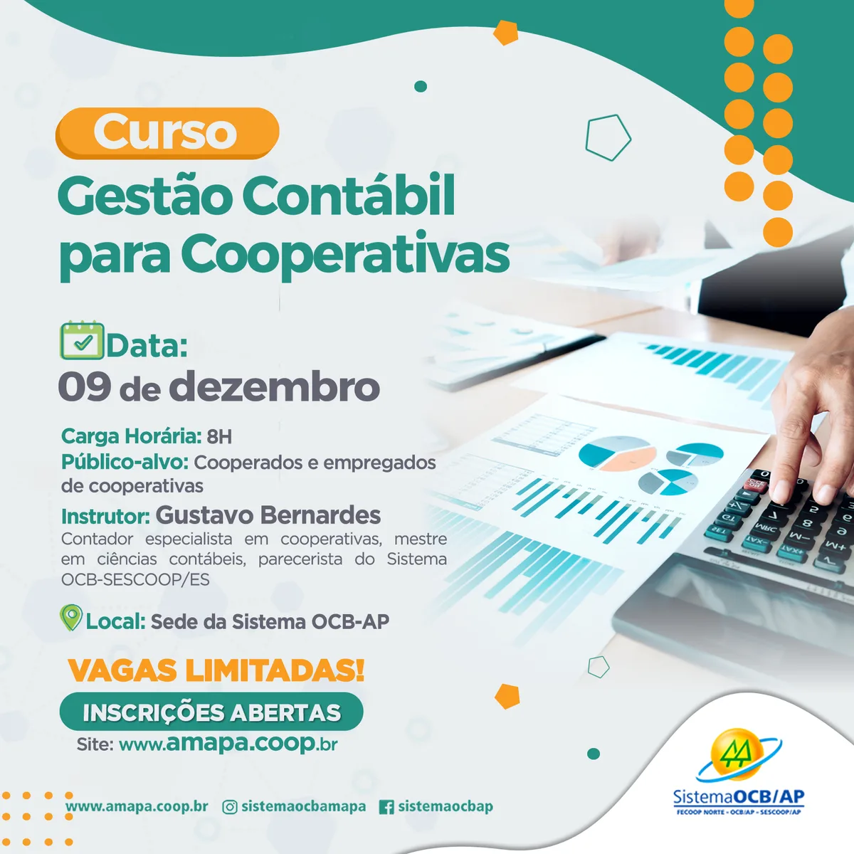 Sistema OCB abre inscrições para o Curso de Gestão Contábil para Cooperativas