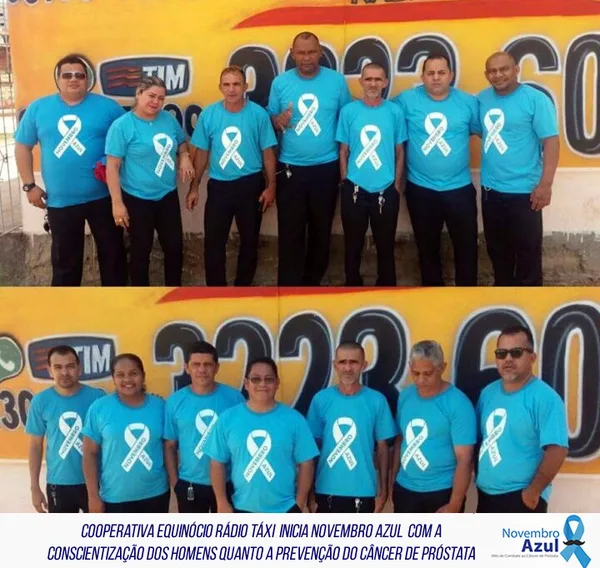 Cooperativa Equinócio Rádio Táxi  inicia Novembro Azul  com a conscientização dos homens quanto a prevenção do câncer de próstata