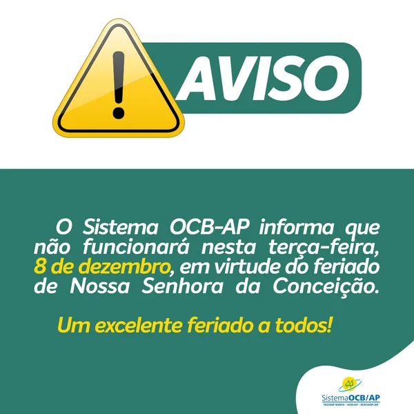 Aviso de feriado